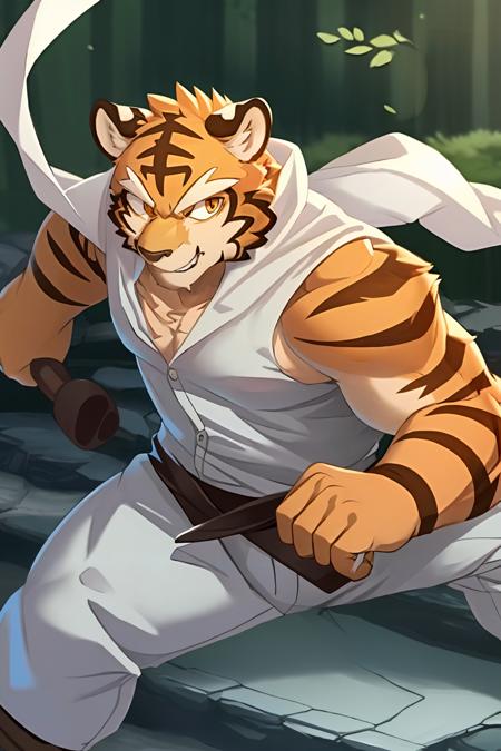 01207-3756618496-bara, furry, furry_male,male focus,muscular male, orange eyes,tiger furry,tiger ears, 1boy, solo,looking at viewer, ,grant,_conf.png